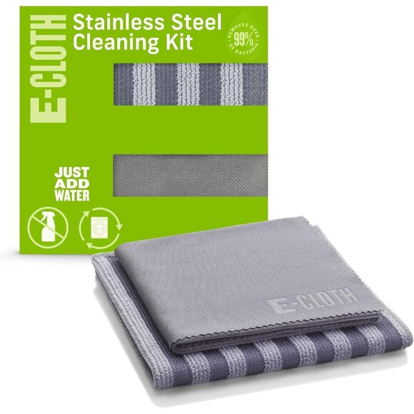 E-Cloth Stainless Steel Microfiber Cleaning Cloth Kit - Stainless Steel Cleaner - Picture 1 of 9
